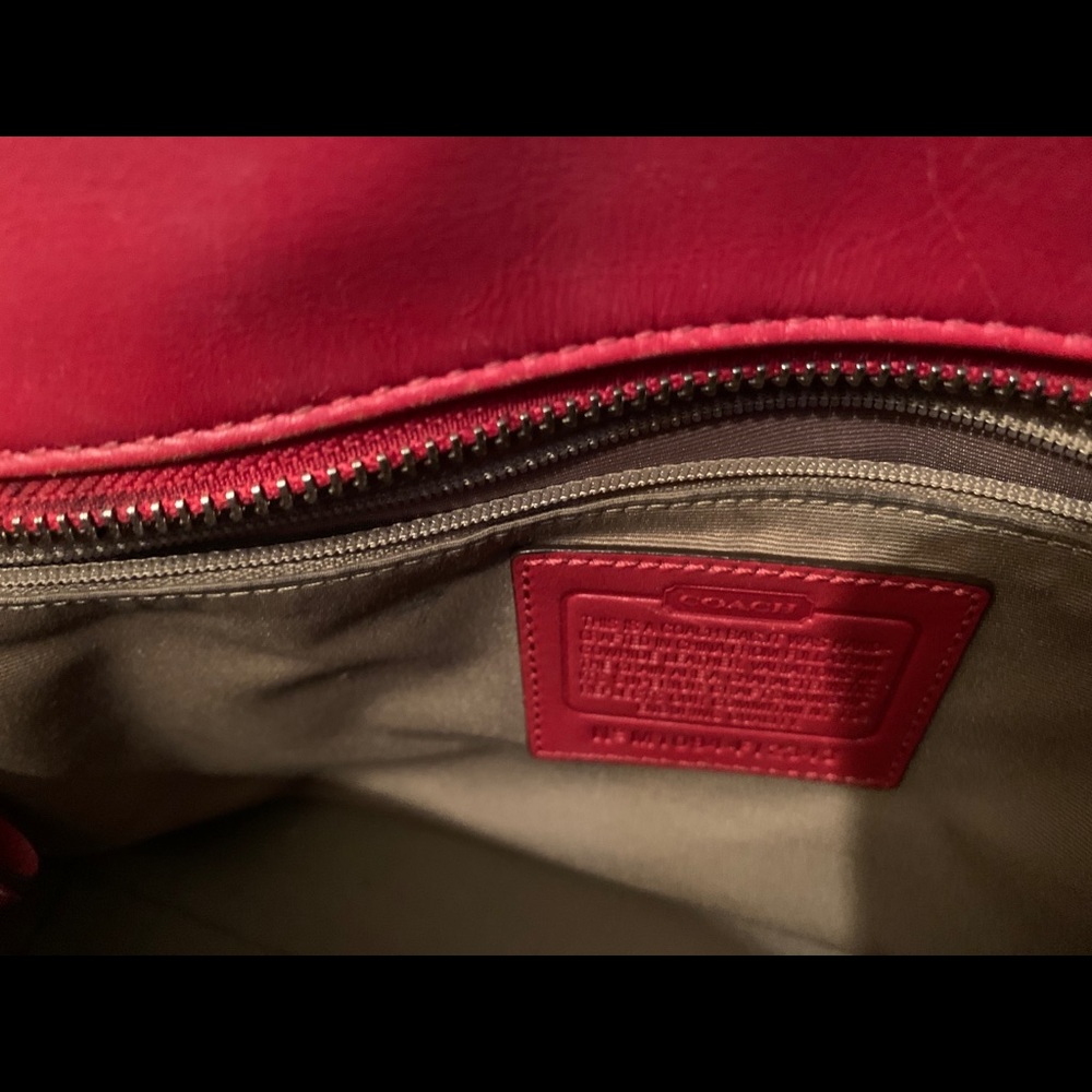 Red Coach Purse - Picture 6 of 7